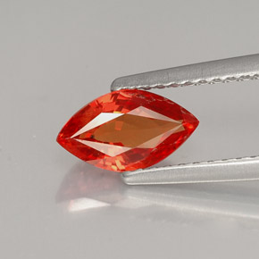 Saphir orange naturelle marquise, 1,13 ct, VS