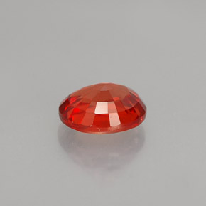 Saphir orange naturelle coupe ovale, 1,09 ct, VS