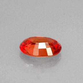Saphir orange naturelle coupe ovale, 1,22 ct, VVS-VS
