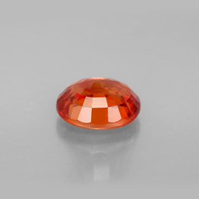 Saphir orange naturelle coupe ovale, 2,50 ct, VVS-VS