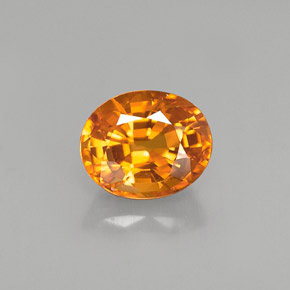 Saphir jaune naturelle coupe ovale, 1,67 ct, VS-SI