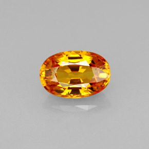 Saphir jaune naturelle coupe ovale, 1,36 ct, VVS-VS