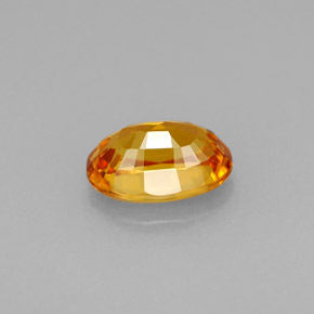 Saphir jaune naturelle coupe ovale, 1,36 ct, VVS-VS
