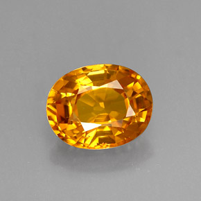 Saphir jaune naturelle coupe ovale, 1,41 ct, VVS-VS
