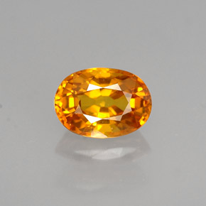 Saphir jaune naturelle coupe ovale, 1,52 ct, VVS-VS