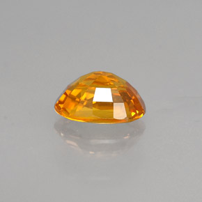 Saphir jaune naturelle coupe ovale, 1,52 ct, VVS-VS