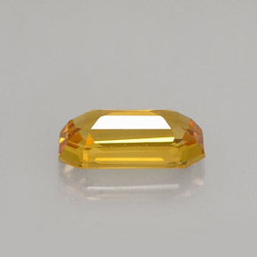 Saphir jaune naturelle taille émeraude, 1,23 ct, VVS-VS