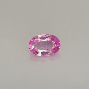 Saphir rose naturelle coupe ovale, 0,54 ct, VVS