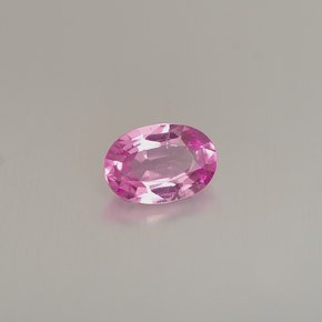 Saphir rose naturelle coupe ovale, 0,54 ct, VVS