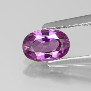 Saphir violet naturelle coupe ovale, 0,57 ct, VS