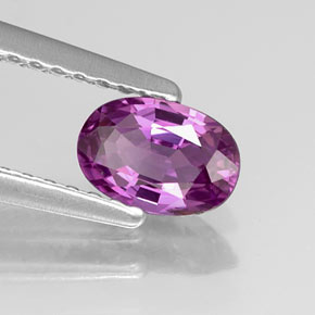 Saphir violet naturelle coupe ovale, 0,57 ct, VS