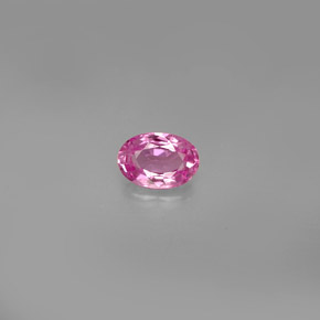 Saphir rose naturelle coupe ovale, 0,58 ct, VVS-VS