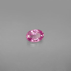 Saphir rose naturelle coupe ovale, 0,58 ct, VVS-VS
