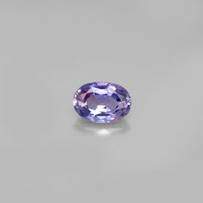 Saphir violet naturelle coupe ovale, 0,63 ct, VS