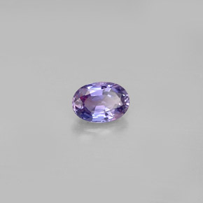 Saphir violet naturelle coupe ovale, 0,63 ct, VS