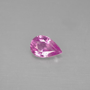 Saphir rose naturelle en forme de poire, 0,46 ct, VS-SI