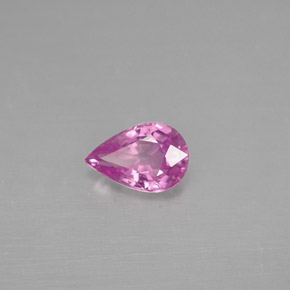 Saphir rose naturelle en forme de poire, 0,46 ct, VS-SI
