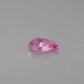 Saphir rose naturelle en forme de poire, 0,46 ct, VS-SI