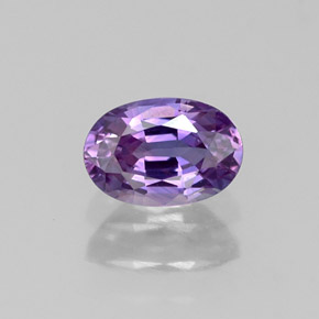 Saphir violet naturelle coupe ovale, 0,61 ct, VS