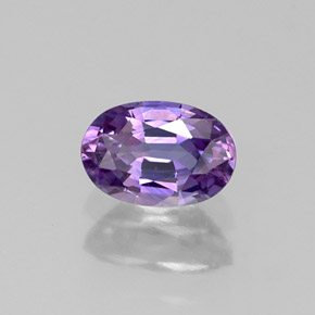 Saphir violet naturelle coupe ovale, 0,61 ct, VS