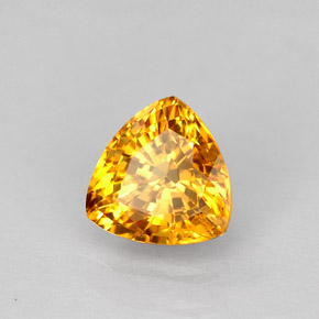 Saphir jaune naturelle trillion, 1,14 ct, VS