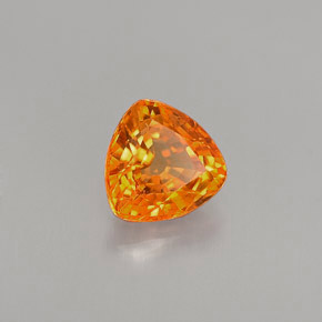 Saphir orange naturelle trillion, 1,11 ct, VS