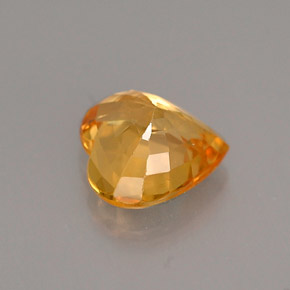 Saphir jaune naturelle forme de coeur, 1,03 ct, VS
