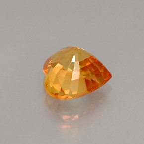 Saphir jaune naturelle forme de coeur, 1,04 ct, VS