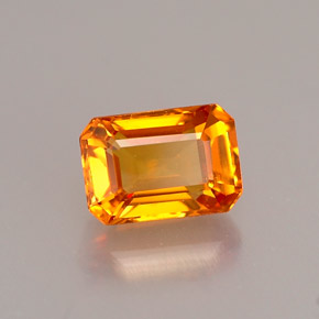 Saphir jaune naturelle taille émeraude, 0,97 ct, VVS