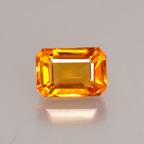 Saphir jaune naturelle taille émeraude, 0,97 ct, VVS