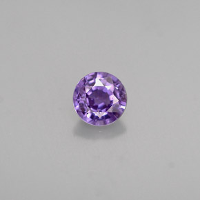 Saphir violet naturelle coupe roude, 0,47 ct, VS-SI
