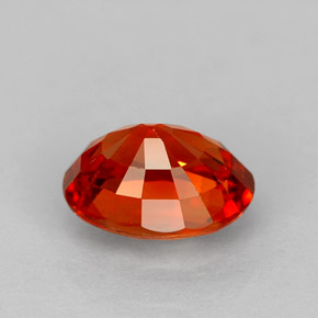 Saphir orange naturelle coupe ovale, 1,17 ct, VVS-VS