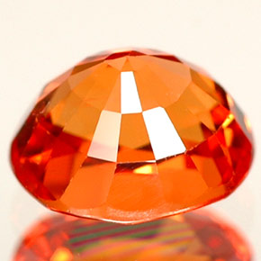 Saphir orange naturelle coupe ovale, 1,11 ct, VS