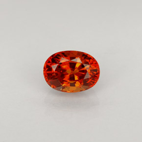 Saphir orange naturelle coupe ovale, 1,06 ct, VVS-VS