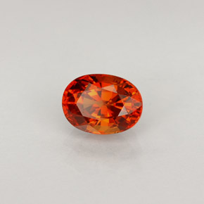 Saphir orange naturelle coupe ovale, 1,06 ct, VVS-VS