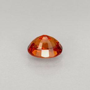 Saphir orange naturelle coupe ovale, 1,06 ct, VVS-VS