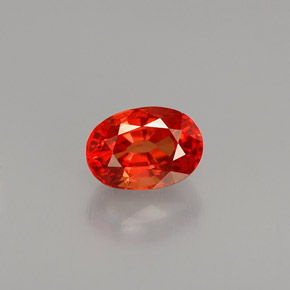 Saphir orange naturelle coupe ovale, 1,09 ct, VS