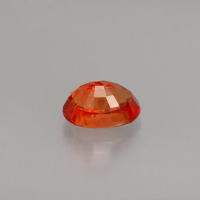 Saphir orange naturelle coupe ovale, 1,09 ct, VS