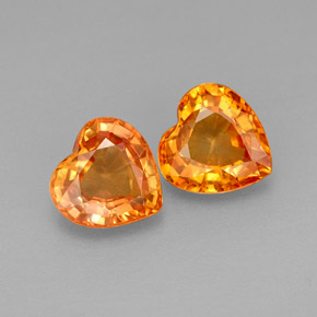 Achetez naturel ct orange saphir gems, forme de coeur, en provenance tanzanie (songea) chez gemselect. en stock, livraison internationale!