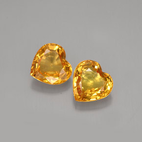 Achetez naturel ct orange saphir gems, forme de coeur, en provenance tanzanie (songea) chez gemselect. en stock, livraison internationale!