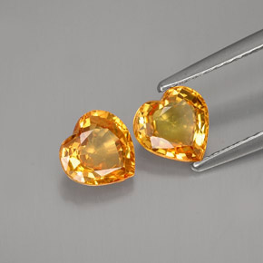 Achetez naturel ct orange saphir gems, forme de coeur, en provenance tanzanie (songea) chez gemselect. en stock, livraison internationale!