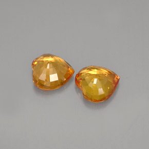 Achetez naturel ct orange saphir gems, forme de coeur, en provenance tanzanie (songea) chez gemselect. en stock, livraison internationale!