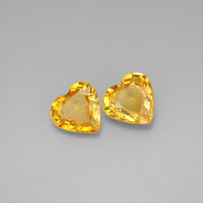 Achetez naturel ct jaune saphir gems, forme de coeur, en provenance tanzanie (songea) chez gemselect. en stock, livraison internationale!