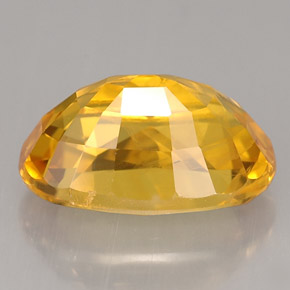 Saphir jaune naturelle coupe ovale, 4,33 ct, VS-SI