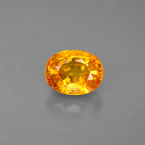 Saphir jaune naturelle coupe ovale, 2,13 ct, VS-SI