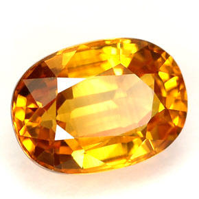Saphir jaune naturelle coupe ovale, 2,46 ct, VVS-VS