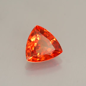 Saphir orange naturelle trillion, 0,99 ct, VVS-VS