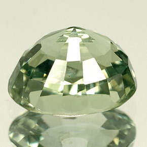 Saphir vert naturelle coupe ovale, 1,50 ct, VS-SI
