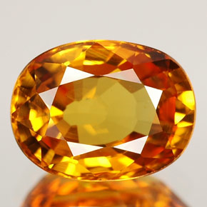Saphir jaune naturelle coupe ovale, 2,45 ct, VS