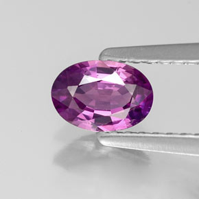 Saphir violet naturelle coupe ovale, 0,55 ct, VS